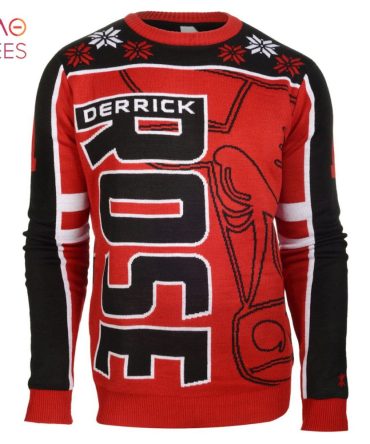 Best Derrick Rose Chicago Bulls Nba Player Ugly Christmas Sweater