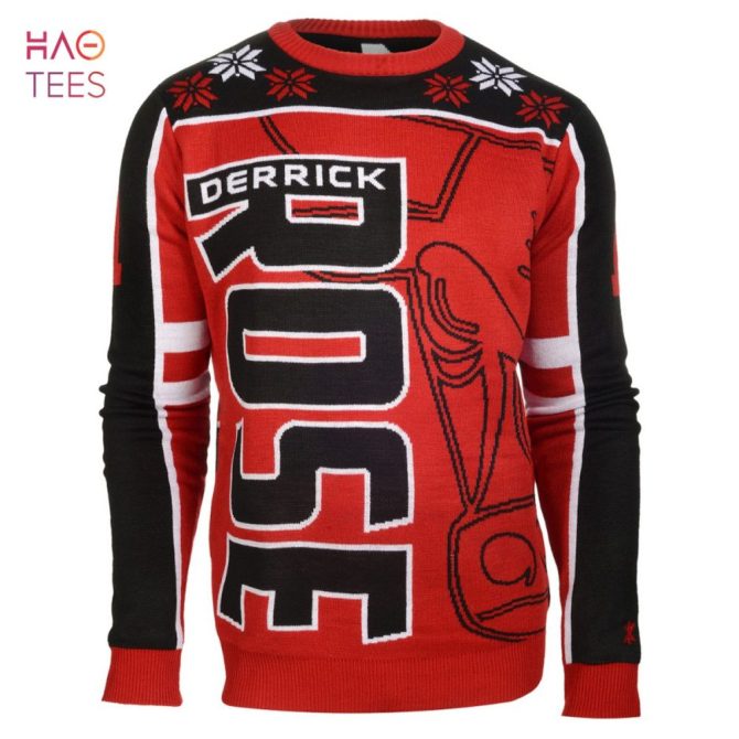 Best Derrick Rose Chicago Bulls Nba Player Ugly Christmas Sweater