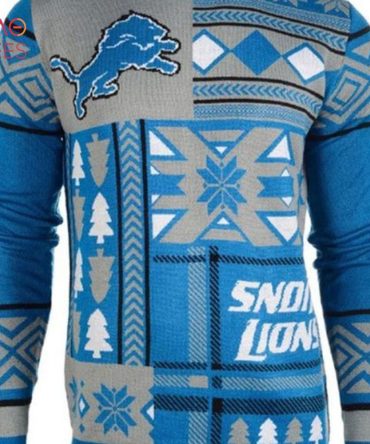 Best Detroit Lions Patches Nfl Ugly Christmas Sweater