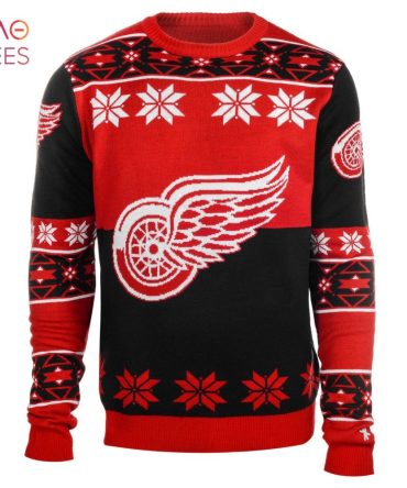 Best Detroit Red Wings_ Detroit Red Wings Big Logo Nhl Ugly Christmas Sweater