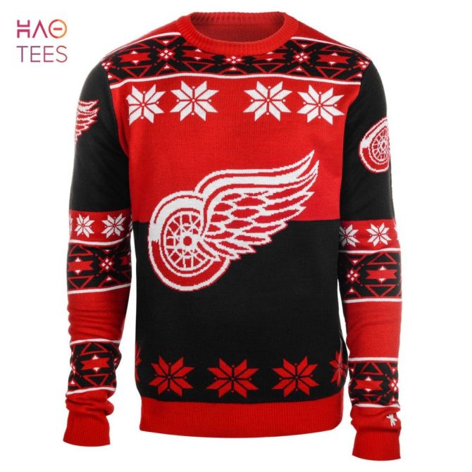 Best Detroit Red Wings_ Detroit Red Wings Big Logo Nhl Ugly Christmas Sweater