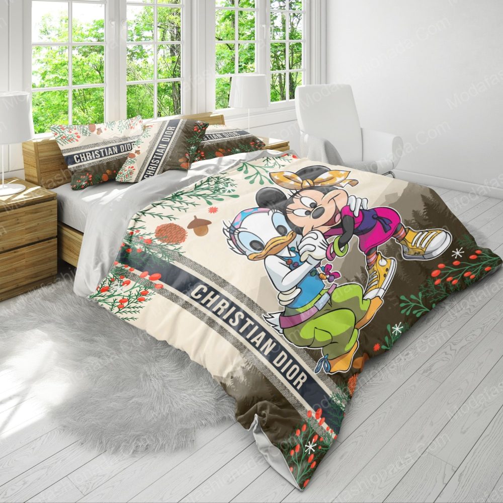 Donal Mickey Mouse Christian Dior Christmas Bedding Sets - Image 4