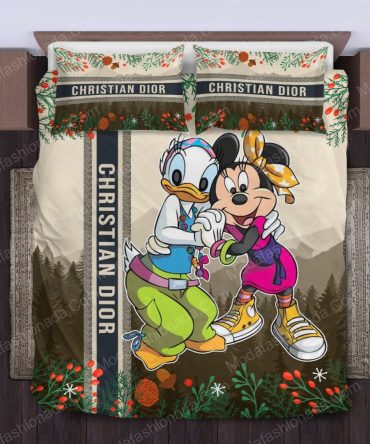 Donal Mickey Mouse Christian Dior Christmas Bedding Sets
