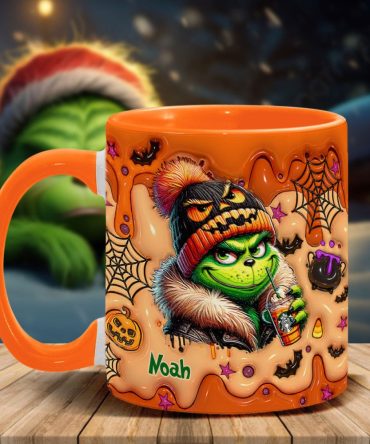 Grinch Green Halloween - Personalized Stole Christmas Accent Mug