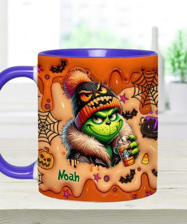 Green Halloween - Personalized Stole Christmas Accent Mug