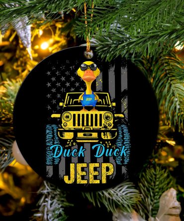 Duck Jeep Ceramic Ornament Perfect Gift For Holiday