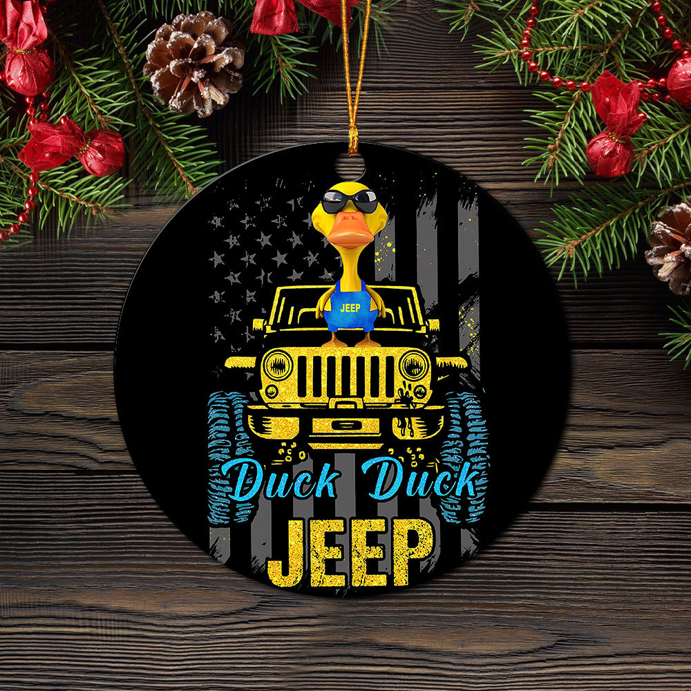 Duck Jeep Ceramic Ornament Perfect Gift For Holiday - Image 2