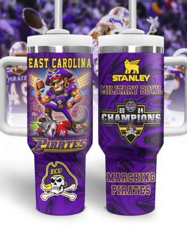 East Carolina Pirates Ncaa Sports Custom Stanley Quencher 40Oz Stainless Steel Tumbler With Handle, Stanley Cup, Tumbler Cup, Best Gift