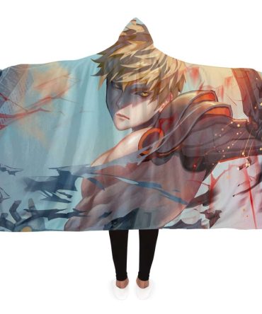 One Punch Man Genos Fly Hooded Blanket