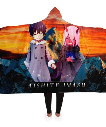 Darling In The Franxx Ashite Imasu Hooded Blanket