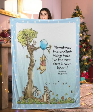 Cozy Winnie The Pooh Blanket - Inspirational Quote, Soft Fleece, Perfect Gift For Kids & Adults