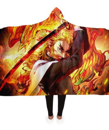 Demon Salyer Kyojuro Rengoku 3D Hooded Blanket