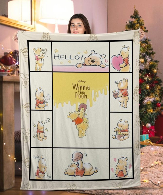 Cozy Disney Winnie The Pooh Blanket – Cute Cartoon Design For Kids & Adults