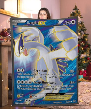 Funny Pokemon Lugia Ex Pokemon Card Blanket