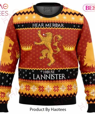 Cozy Lannister Sweater - Hear Me Roar Lion Design, Perfect For Fans & Winter Style