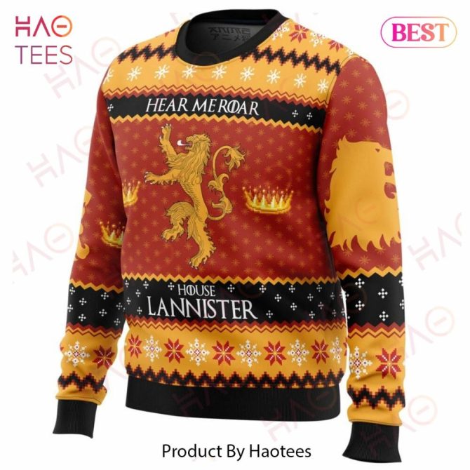 Cozy Lannister Sweater - Hear Me Roar Lion Design, Perfect For Fans & Winter Style - Image 2