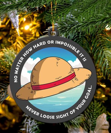 Luffy Hat One Piece Ceramic Ornament Perfect Gift For Holiday