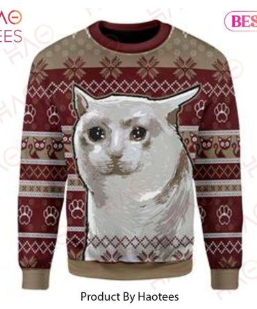 Cozy Cat Lover'S Holiday Sweater - Cute Pet Print, Unisex Ugly Christmas Jumper By Haotees