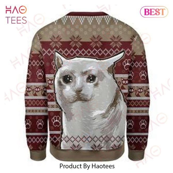 Cozy Cat Lover'S Holiday Sweater - Cute Pet Print, Unisex Ugly Christmas Jumper By Haotees - Image 2