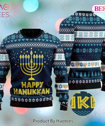 Cozy Hanukkah Sweater – Festive Menorah Design For Holiday Cheer