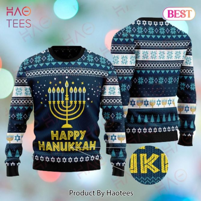 Cozy Hanukkah Sweater – Festive Menorah Design For Holiday Cheer