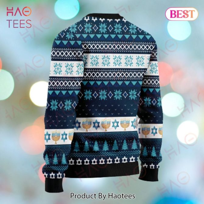 Cozy Hanukkah Sweater – Festive Menorah Design For Holiday Cheer - Image 3