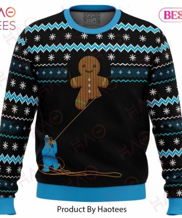 Cozy Winter Knit Sweater - Fun Gingerbread & Yarn Design For Holiday Cheer