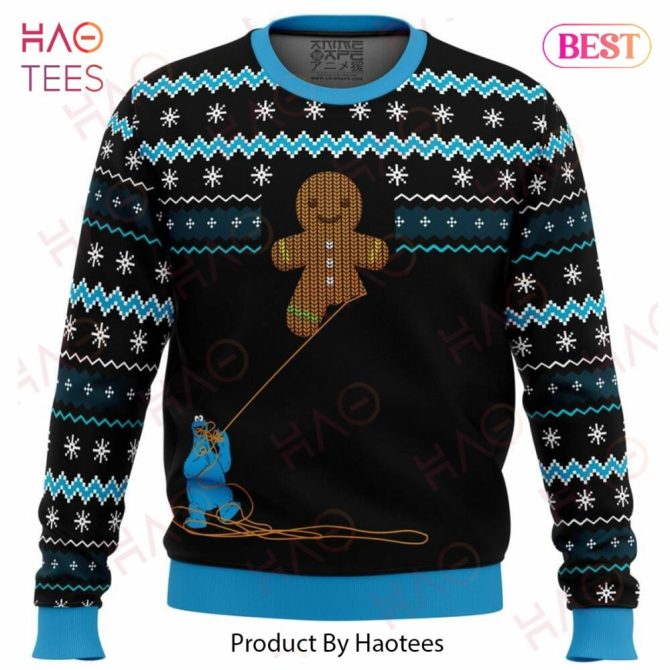 Cozy Winter Knit Sweater - Fun Gingerbread & Yarn Design For Holiday Cheer