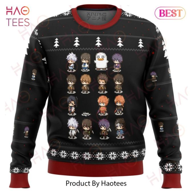 Cozy Anime Pixel Art Christmas Sweater – Fun Winter Holiday Knit By Haotees