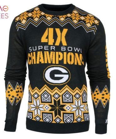 Best Green Bay Packers Nfl Super Bowl Commemorative Crew Neck Ugly Christmas Sweater