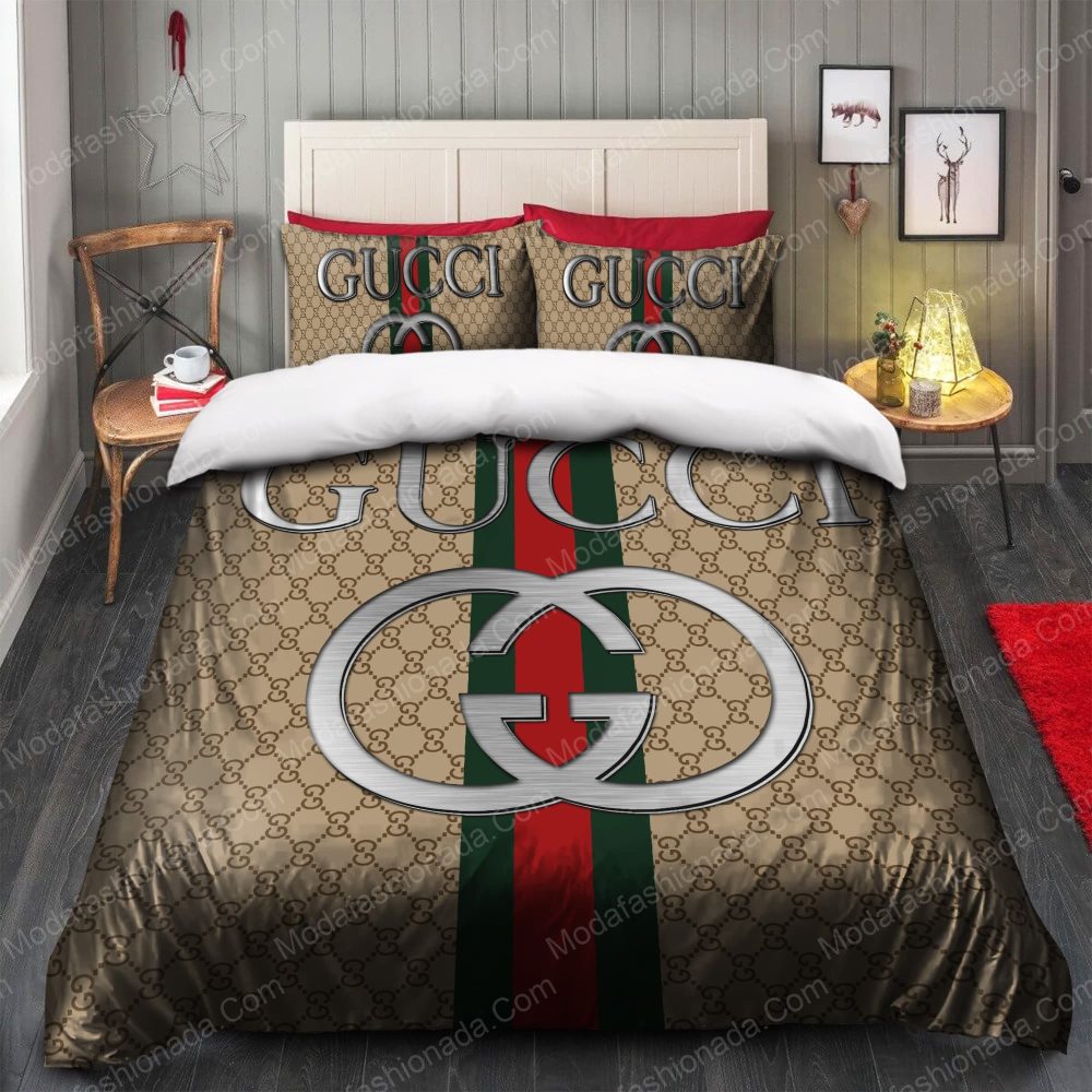 Luxurious Iconic Gucci Logo 3D Bedding Sets - Image 5