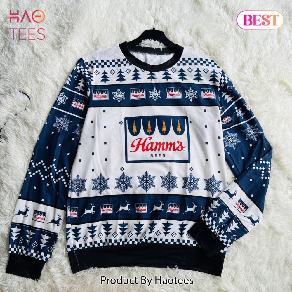 Festive Hamm'S Beer Ugly Christmas Ugly Christmas Sweater - Cozy Winter Fashion For Beer Lovers