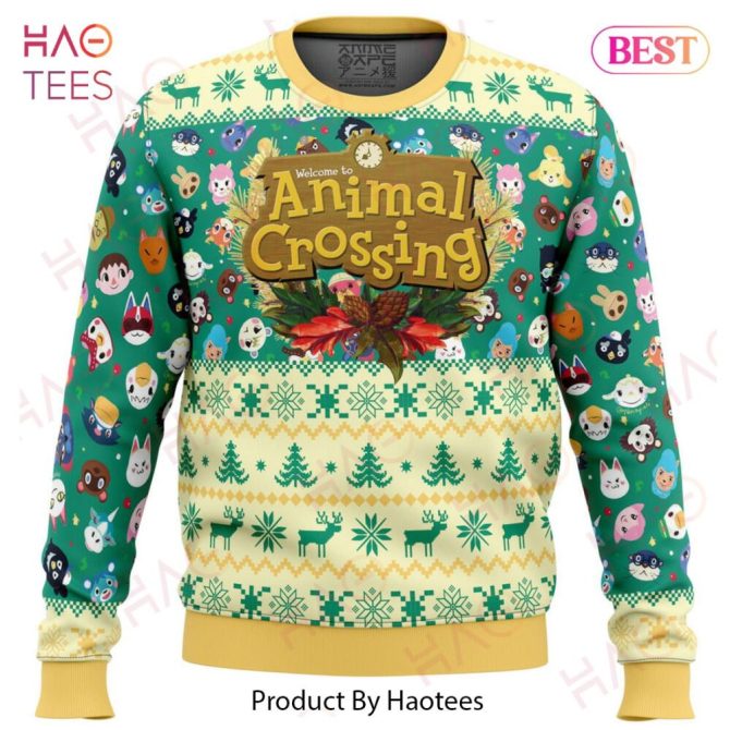 Cozy Animal Crossing Christmas Sweater - Festive Gamer Holiday Pullover By Haotees