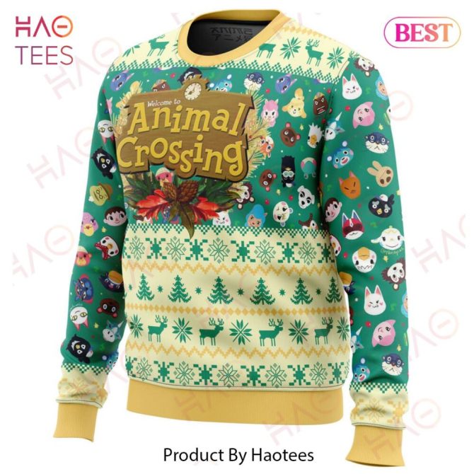 Cozy Animal Crossing Christmas Sweater - Festive Gamer Holiday Pullover By Haotees - Image 2