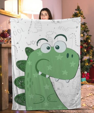 Cozy Dinosaur Blanket For Kids – Soft, Fun, And Perfect For Snuggling! Ideal Gift For Dino Lovers
