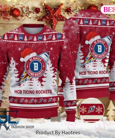 Festive Hc Biasca Ticino Rockets Ugly Christmas Ugly Christmas Sweater - Perfect Holiday Gift!