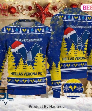Festive Hellas Verona Fc Ugly Christmas Ugly Christmas Sweater - Perfect Holiday Gift!
