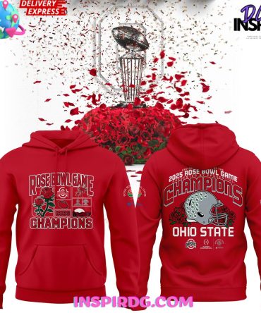 Ohio State Buckeyes 2025 Rose Bowl Game Red Hoodie