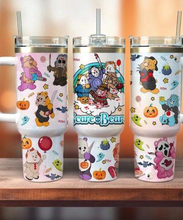 Horror Characters Movies Custom Stanley Quencher 40Oz Stainless Steel Tumbler With Handle, Stanley Cup, Tumbler Cup, Best Gift