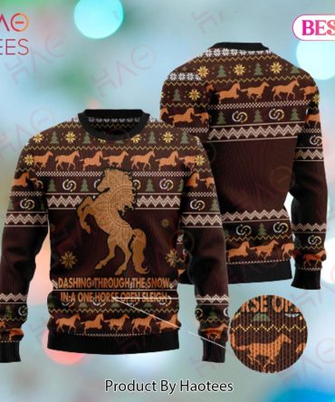 Cozy Horse-Themed Christmas Sweater – Fun Festive Knitted Design For Winter Holidays