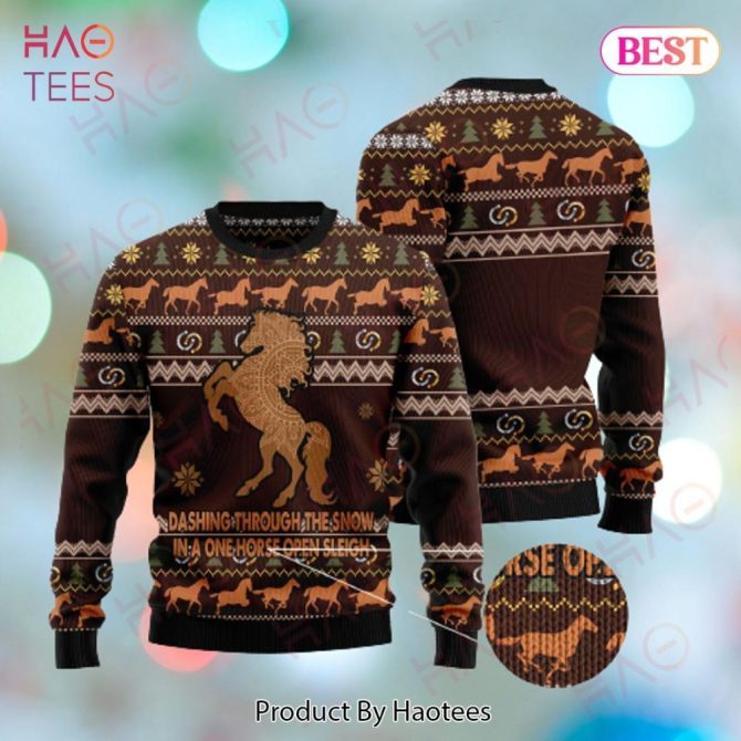 Cozy Horse-Themed Christmas Sweater – Fun Festive Knitted Design For Winter Holidays