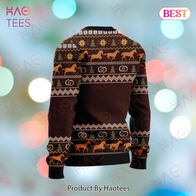 Cozy Horse-Themed Christmas Sweater – Fun Festive Knitted Design For Winter Holidays - Image 3