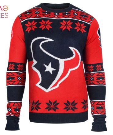 Best Houston Texans Big Logo Ugly Crew Neck Ugly Christmas Sweater