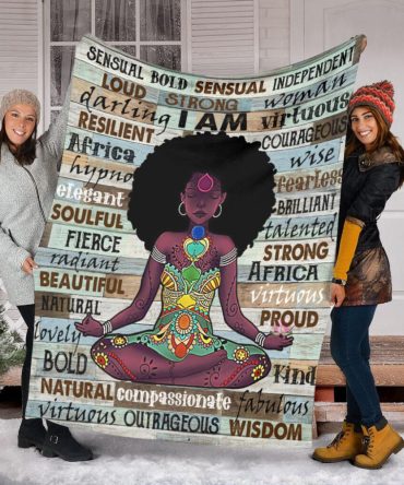 I Am Beautiful African American Blanket