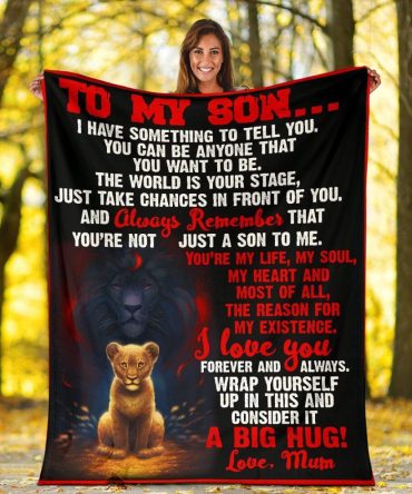 I Have Somthing To Tell You Red And White Blanket