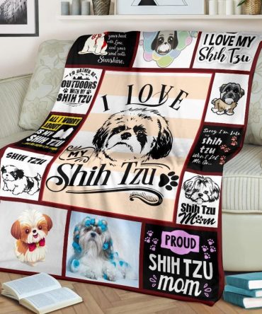 I Love Shih Tzu Blanket