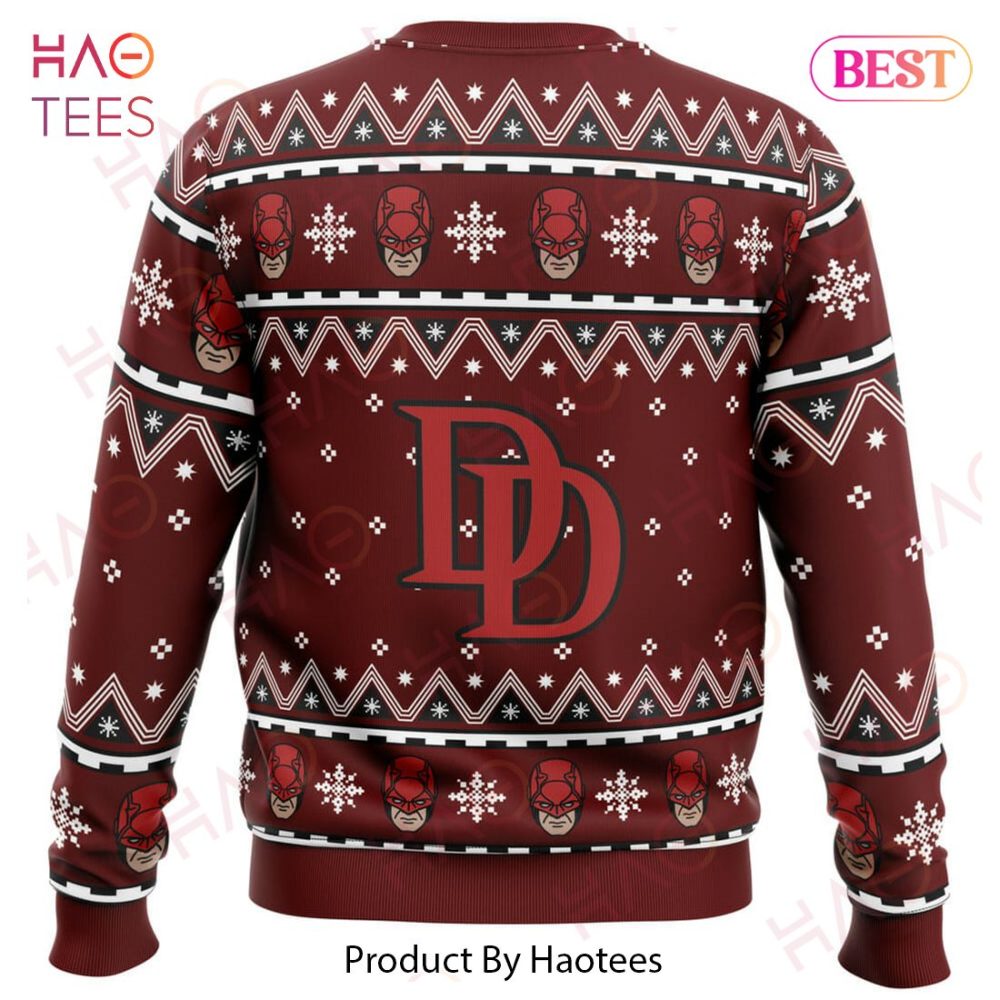 Festive Daredevil-Themed Christmas Sweater - Bold Design By Haotees - Image 3