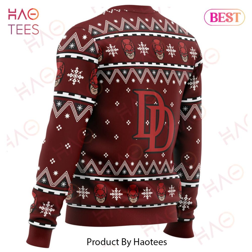 Festive Daredevil-Themed Christmas Sweater - Bold Design By Haotees - Image 4