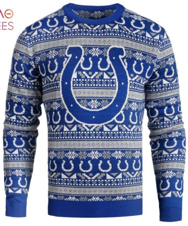 Best Indianapolis Colts Aztec Nfl Ugly Crew Neck Ugly Christmas Sweater By Forever Collectibles