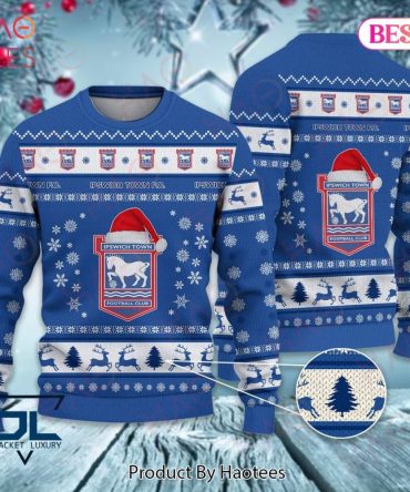 Ipswich Town Fc Christmas Sweater - Festive Holiday Knitwear For Football Fans